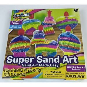 Creative Kids Super Sand Art Kit 6 Projects Rainbow Craft Set Ages 6+